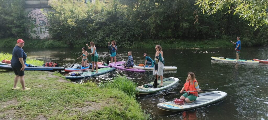 финиш группового сплава по Истре, маршрут Обновлённый труд